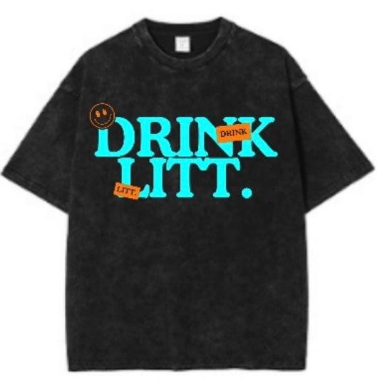 DRINK LITT GET FITT Tee Black